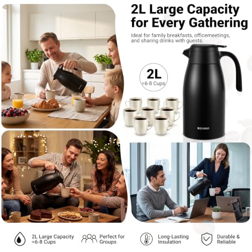 Insulated Coffee Carafe (Black / 68 Ounces)
