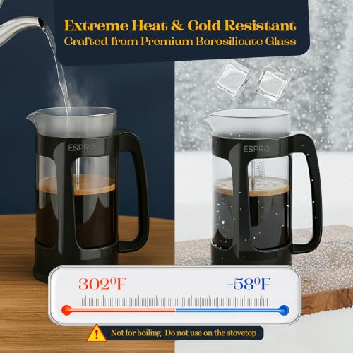 P3 French Press Coffee Maker (Black / 32 oz)