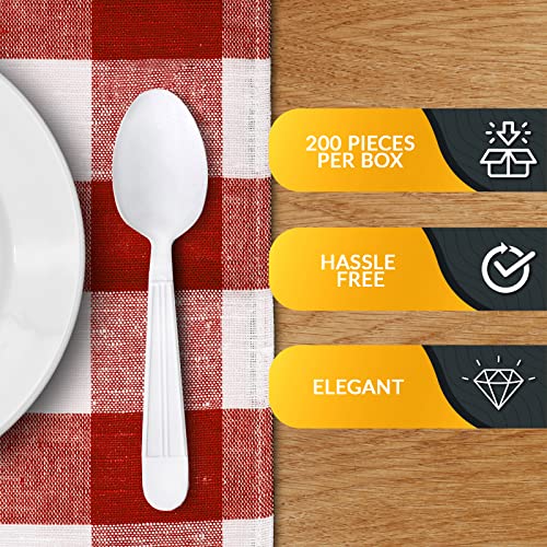Heavy Weight Disposable Plastic Teaspoons (Teaspoons)