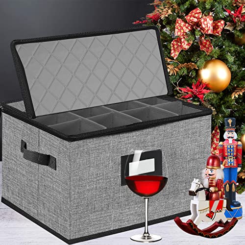 Quilted Wine Glass Storage Box