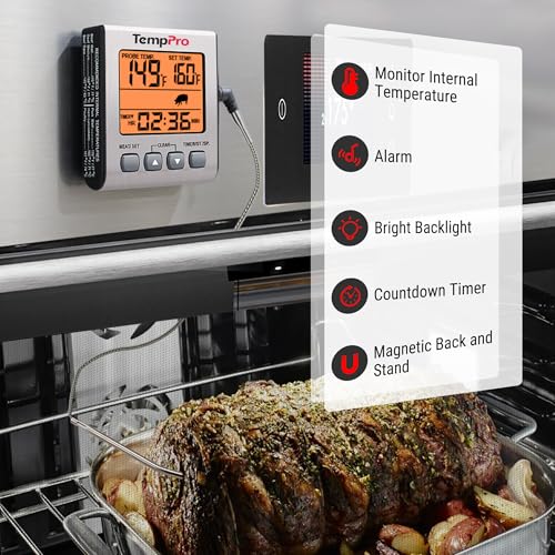 TempTrack Digital Meat Thermometer for Cooking and Grilling