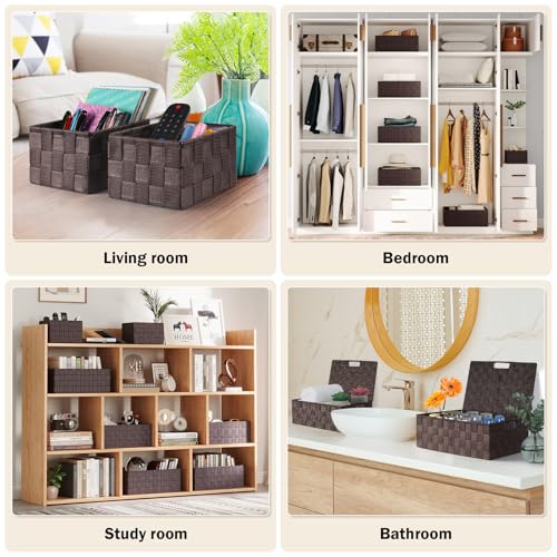 Storage Baskets with Lids (5 Count)