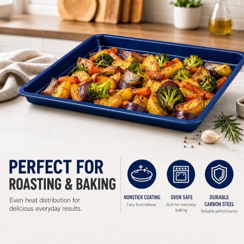 Stackable Nonstick Bakeware Set (Blue)