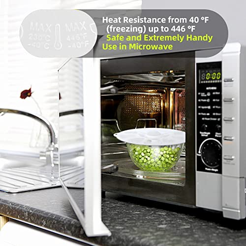 Silicone Lids for Food Storage (Clear White)
