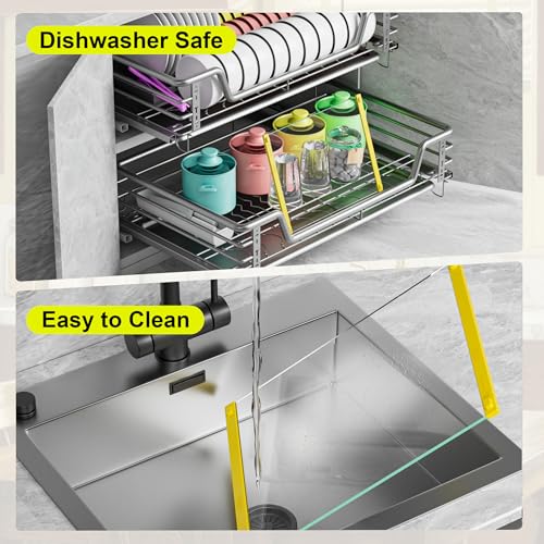 Tempered Glass Cutting Board for Kitchen (Yellow)