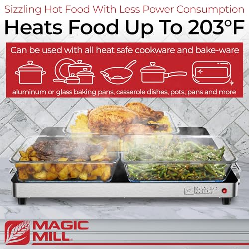 Premium Grade Glass Food Warmer for Parties Buffet