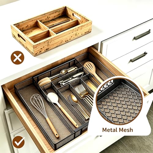 Silverware Organizer Metal Mesh