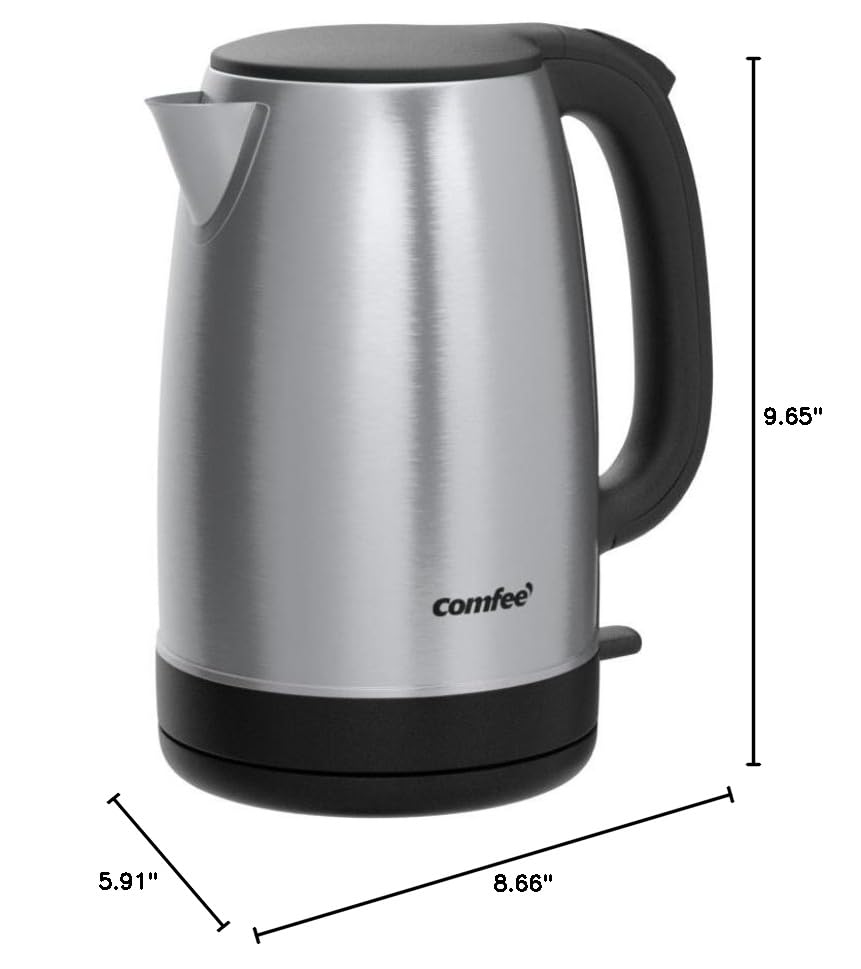 Comfee 1.7L Stainless Steel Electric Tea Kettle (Silver / stainless steel)
