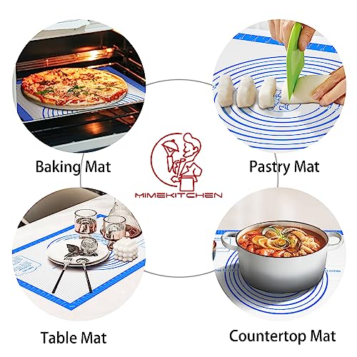 Silicone Pastry Mat for Dough Rolling (Blue / 28"L x 20"W)