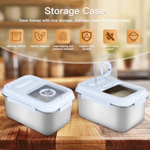 Stainless Steel Rice Container (20Lbs)