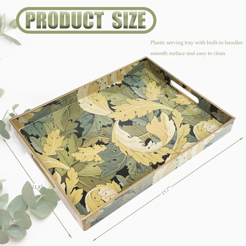 Plastic Serving Tray with Handles for Coffee Table (Multi G)