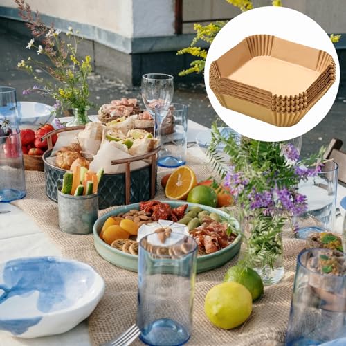 Air Fryer Liners Disposable (9'' Square for 5-8QT)