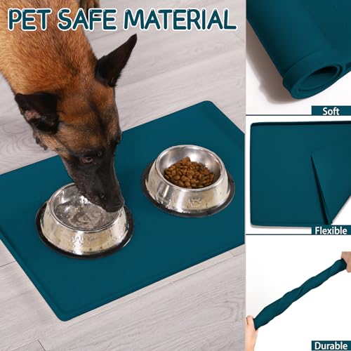 Silicone Cat & Dog Food Mat for Floors Waterproof