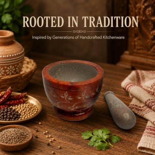 Mortar and Pestle (Rustic Floral)