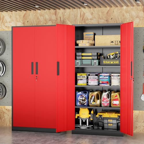 Storage Cabinet (Black Red / 71")