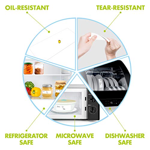 1000 Blank Removable Freezer Labels Water Oil Resistant with Perforation Line for Food Containers Jars Pantry Organization (1000-blank / 1” x 3”)