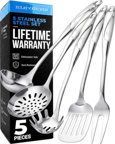 Stainless Steel 5 Piece Cooking Utensil Set (5 Piece Set)