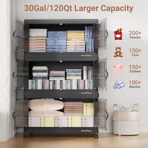 360Qt Stackable Storage Bins with 3 Lids (3 Count)