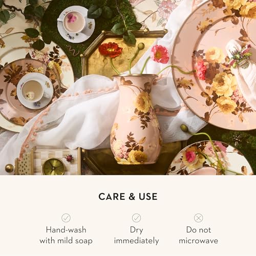 Enamel Serving Platter (Mauve Wild Rose)