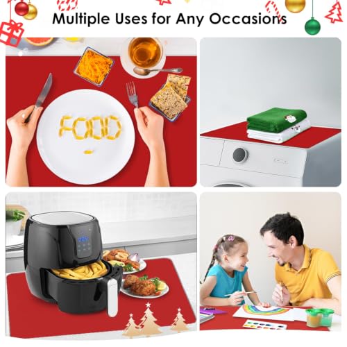 Extra Large Silicone Mats for Kitchen Counter (06-red / 27.6"L x 16"W)
