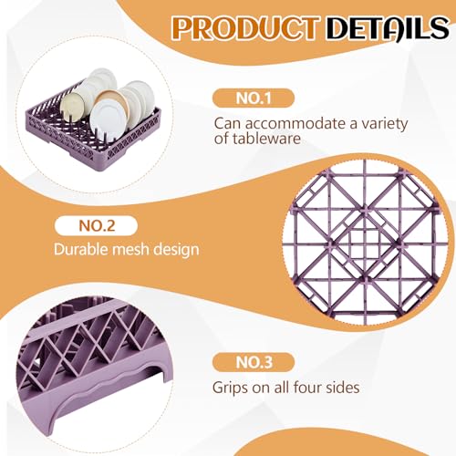 1 Pack Commercial Dishwasher Tray Rack (Brown / Peg Dish)