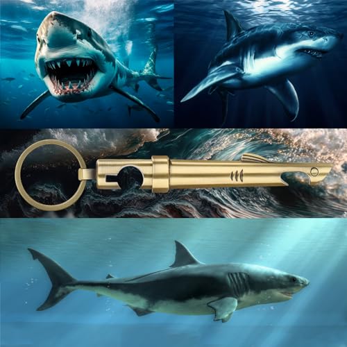 2-in-1 Shark Bottle Opener, Novelty Keychain Corkscrew Wine Opener, Beer Bottle Opener, Wine & Beer Gifts for Men, Father's Day Gifts, Christmas Gifts, Birthday Gifts, Bronze, KPQ2805