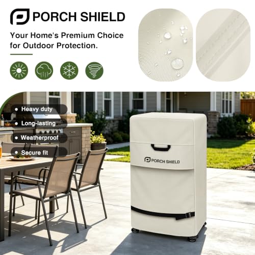 40 inch Outdoor Smoker Cover 24W x 18D x 40H inch (24"W x 18"D x 40"H / Beige)