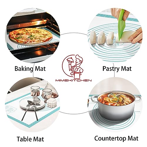 Non Stick Silicone Pastry Mat (Mint / 26"L x 16"W)