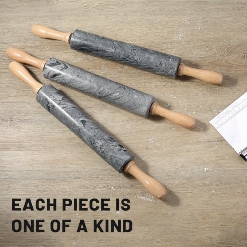 Marble Rolling Pin (Gray Marble)