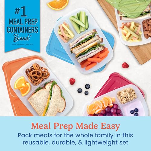 Easyboxes Original Stackable Lunch Boxes (Classic (4-Pack))