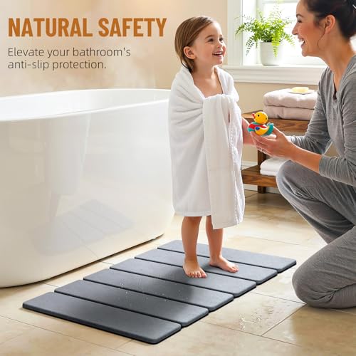 Stone Bath Mat (Dark Gray)