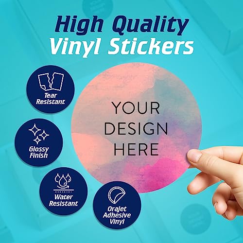 Custom Vinyl Stickers Your Image (100 Count)