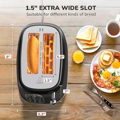Smart Touch Screen Toaster 2 Slice (Extra Wide Slot / Black)