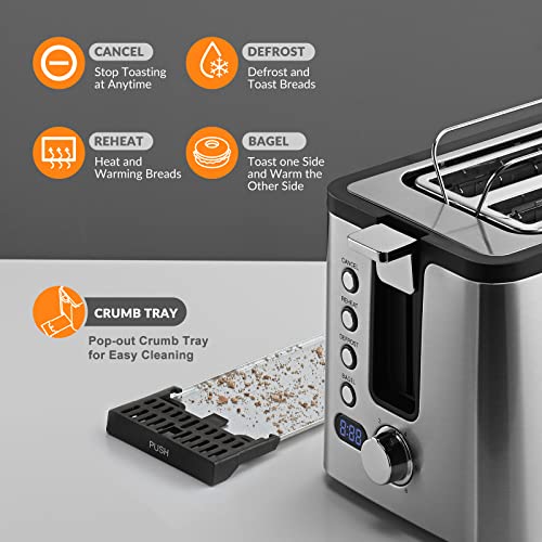 Toaster 2 Slice Stainless Steel Body