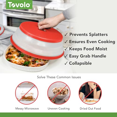 Microwave Splatter Cover for Food (Candy Apple Red / Large (13 inch))