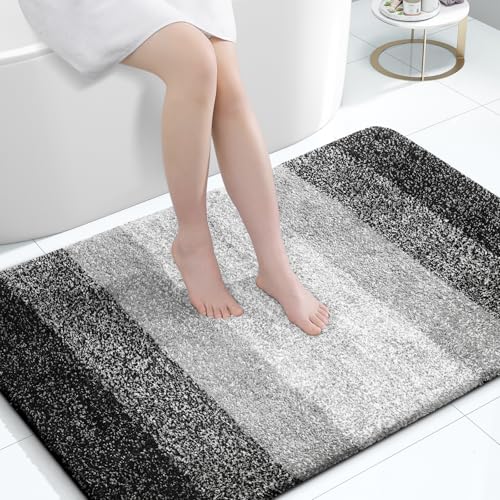 Large Bathroom Rugs 47x32 (47" X 32" / Black)