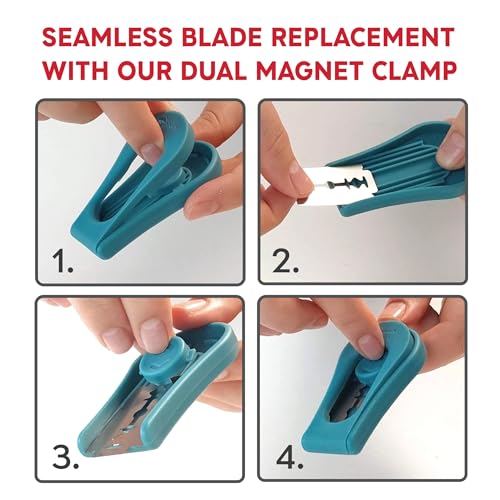 Upgraded Extractable & Magnetic Bread Lame Dough Scoring Tool (Turquoise)