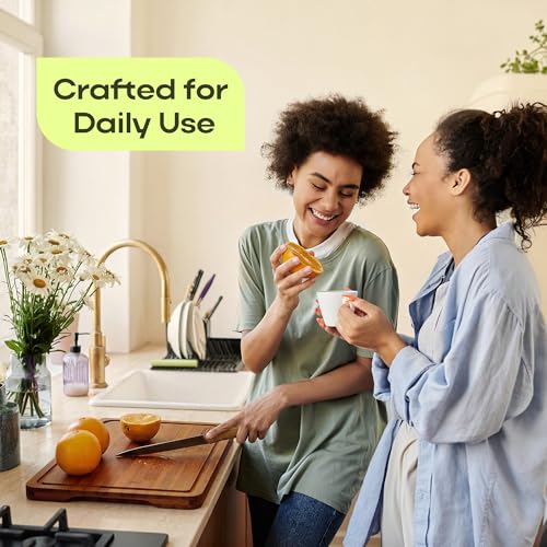 Wooden Cutting Boards for Kitchen Meal Prep & Serving (4-Piece / Carbonized)
