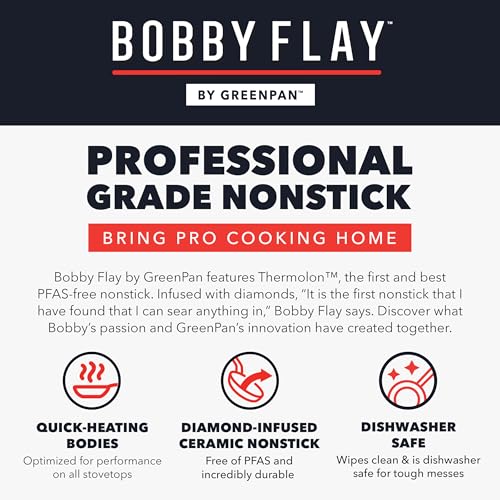 x Bobby Flay 13 Piece Ceramic Nonstick Cookware Set (13 Piece Cookware Set / Cream)