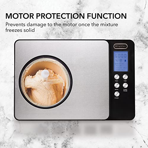 Ice Cream Maker Machine & Yogurt Automatic 2 Qt. with Built (2 Quart / Stainless Steel)