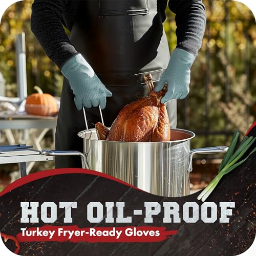 XL Silicone Smoker BBQ Gloves (Arctic / X-Large)