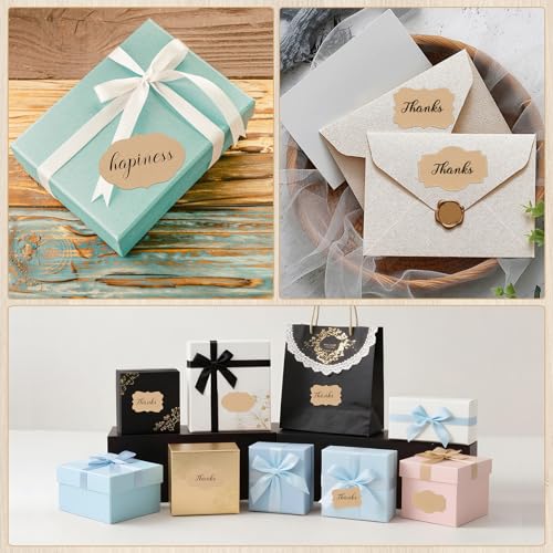 300 Pcs Gift Tag Stickers (Light Brown)