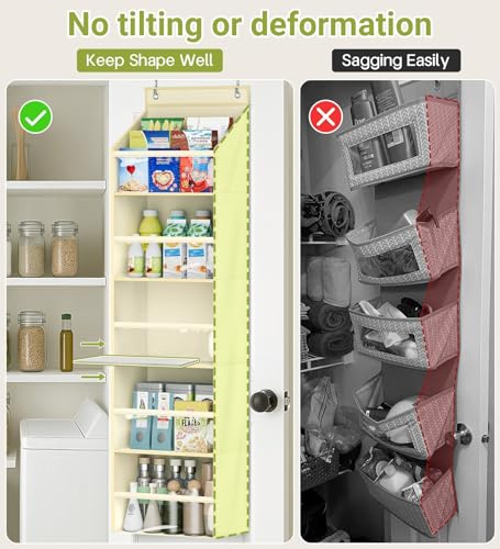 2 Pack Over the Door Organizer (2 Packs / Light Beige)