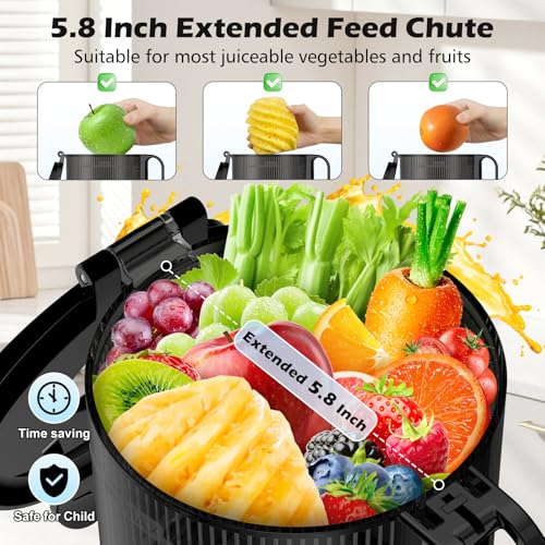 Juicer Machines with 5.8" Large Chute (Titanium Gray)