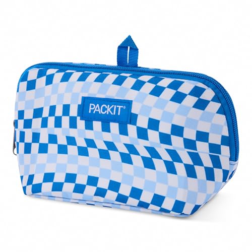 Freezable Snack Bag (Blue Skate Checker / Medium)