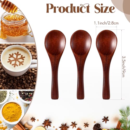 50 Pcs Small Wooden Spoons (Old Paint Color)
