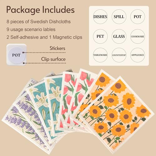 Swedish Dishcloths for Kitchen (Sunflower)
