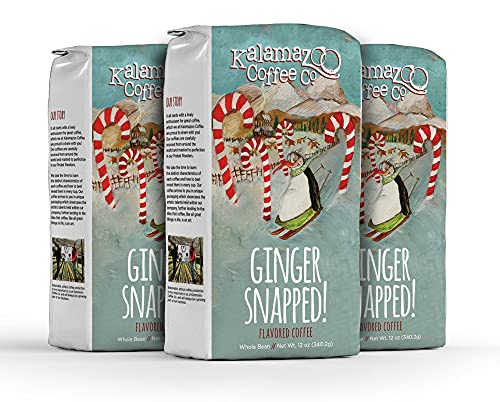 Ginger Snapped Whole Bean Coffee (12 Ounce (Pack of 3))