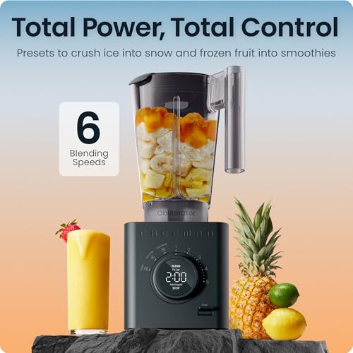 Obliterator 48 oz Countertop Blender for Smoothies (Midnight / Power Blender)