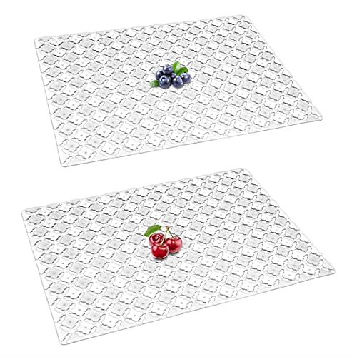 2Pack Kitchen Sink Mat for Stainless Steel (Translucent)